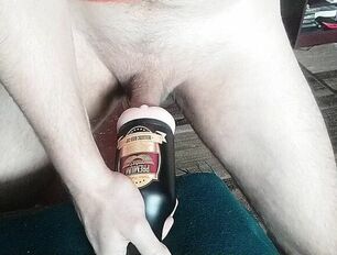 Stud pulverizes his silicone fucktoy and finishes off mayo