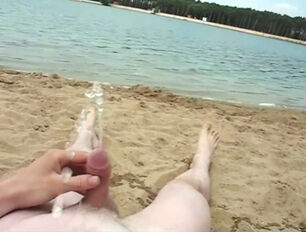 Czech guy urinate on public sea beach
